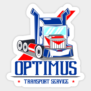 American semi truck optimus transport Sticker